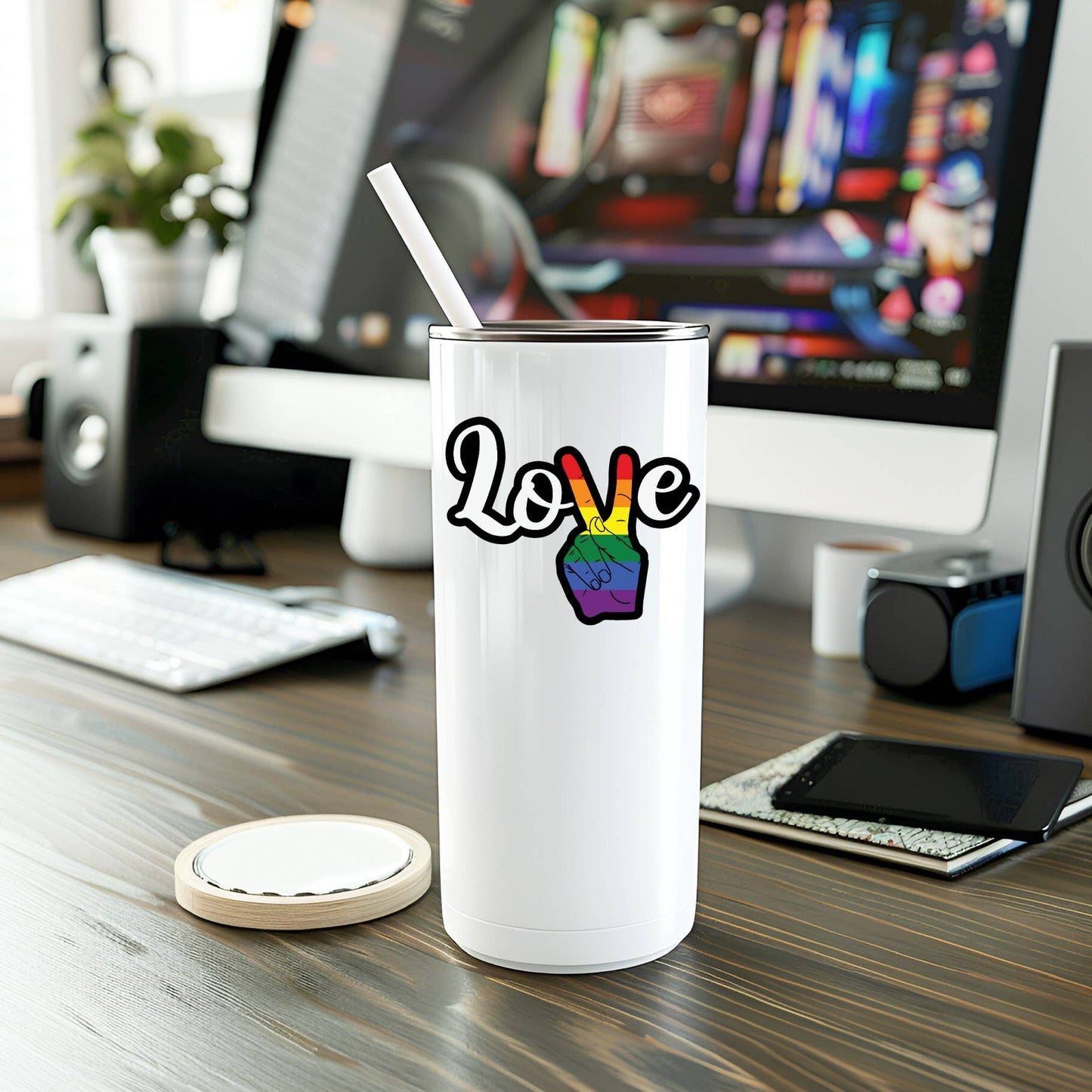 Love Gay Pride Sticker