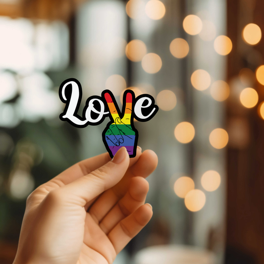 Love Gay Pride Sticker