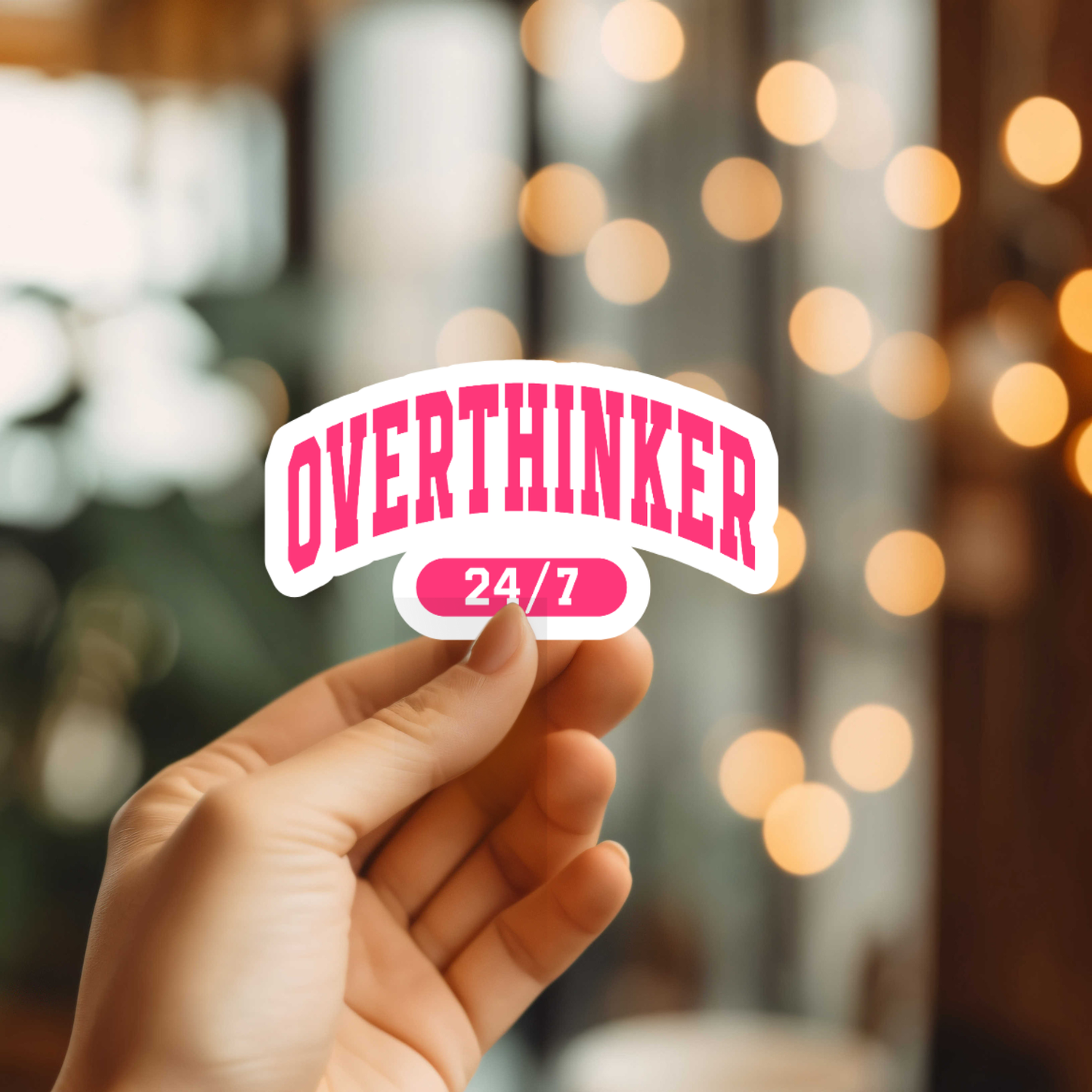 Funny Overthinker Vinyl Sticker