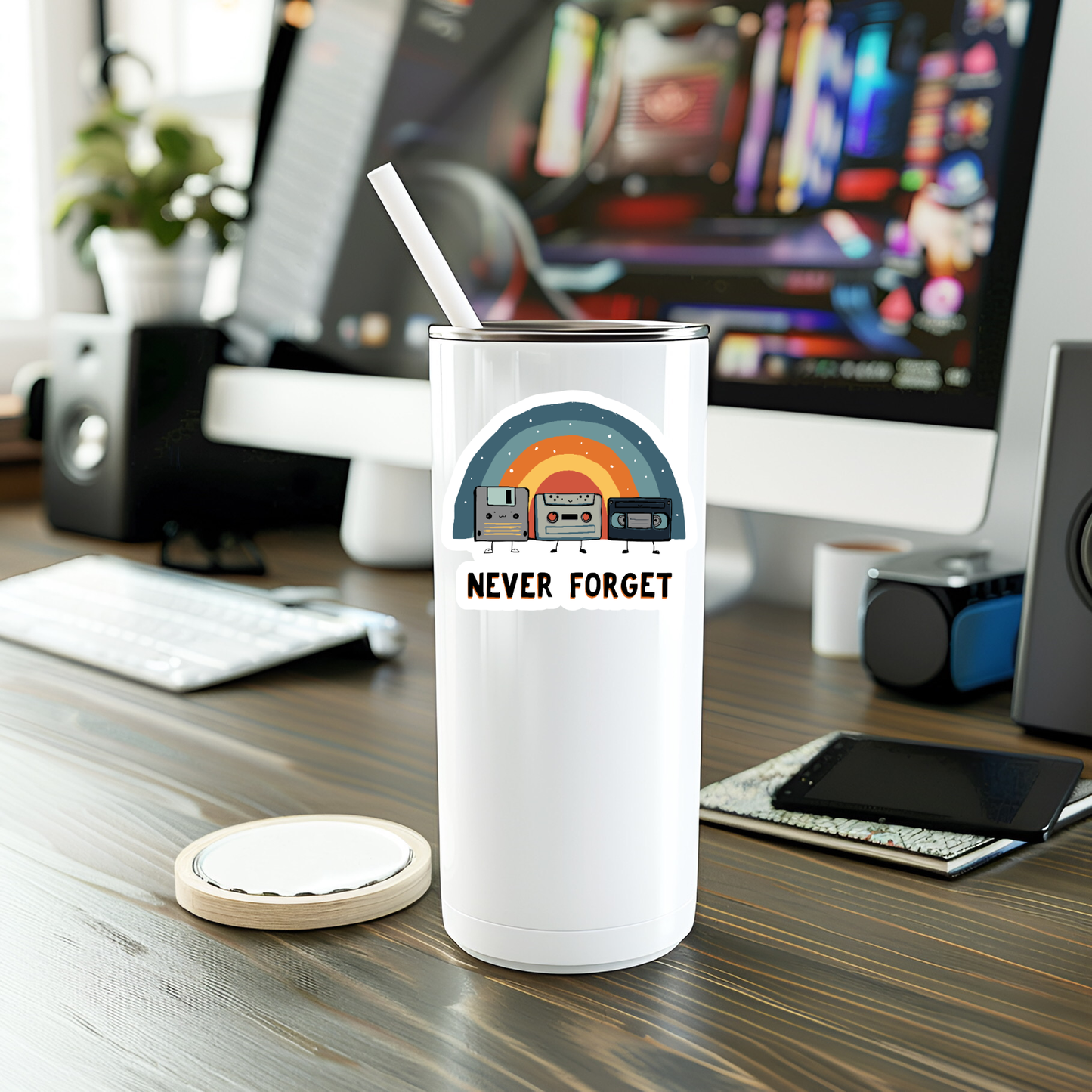Funny Never Forget Vinyl Sticker