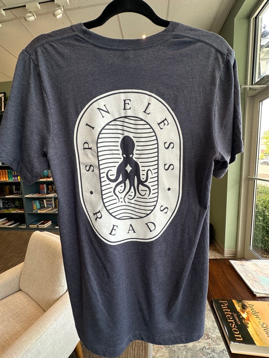 T-Shirt - Heather Blue Spineless Reads Badged